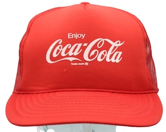Enjoy Coca-Cola Coke Snapback Mesh Trucker Hat Cap Vintage Foam Rope