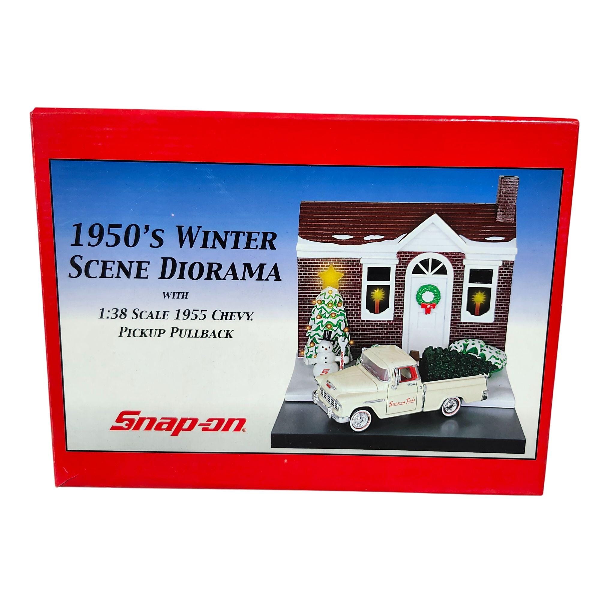 Snap-on Tools 1950s Winter Scene Diorama 1955 Chevy Pickup 
