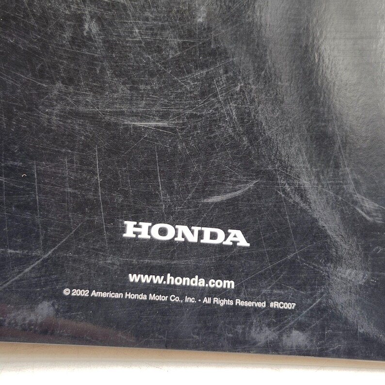 Honda Oils Fluids Chemicals Reference Guide 2002 Spiral Bound Manual - Etsy