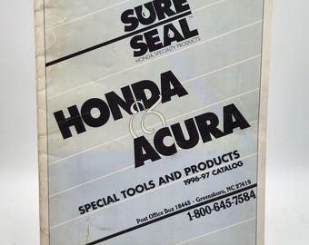 Catalogo di utensili e prodotti speciali Honda Acura Sure Seal 1996-97 originale d'epoca