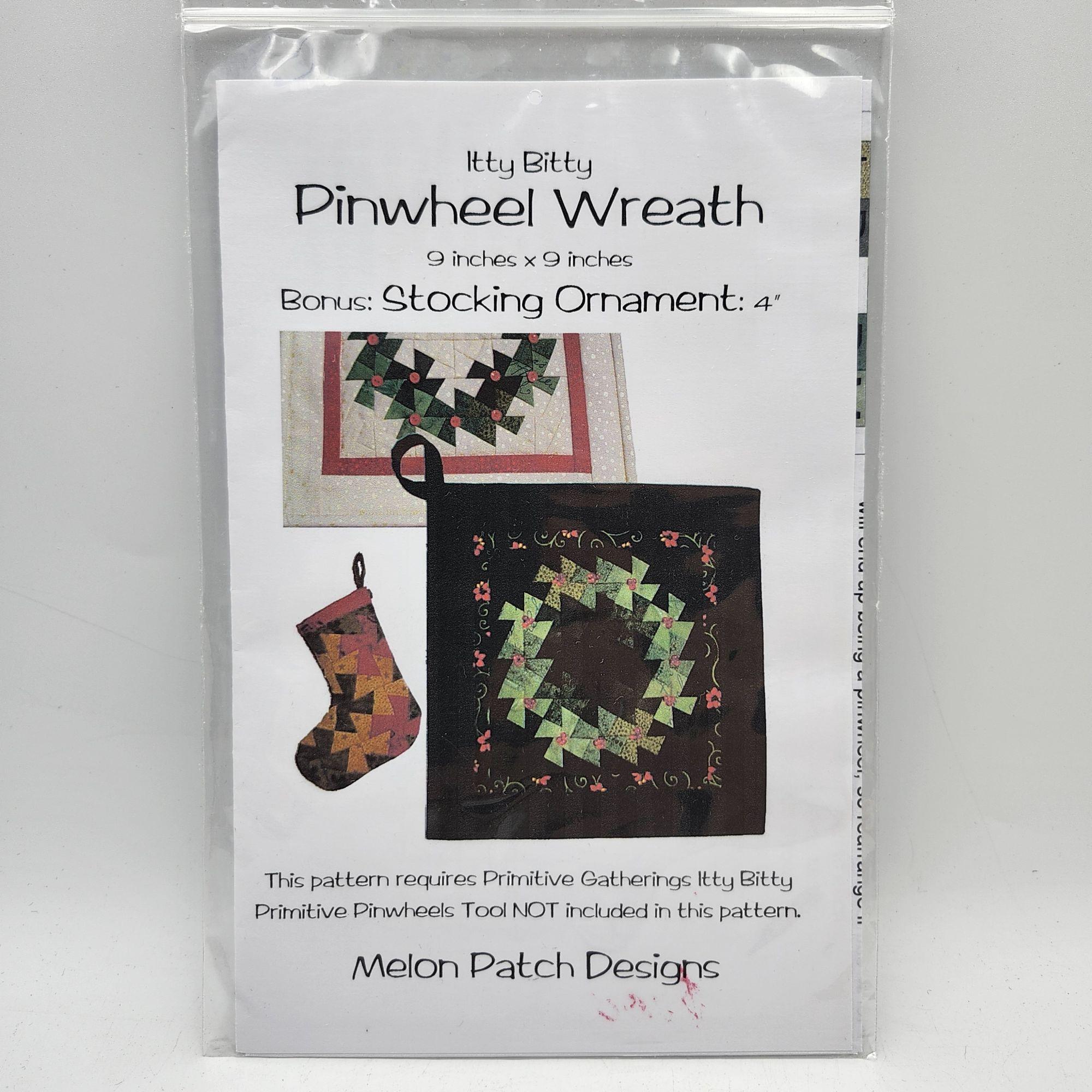 Mellon Patch Designs Itty Bitty Pinwheel Wreath Quilt Pattern 9in X 9in ...