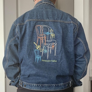 Vintage Monterey Jazz Festival Denim Jacket XL Embroidered Paradise Point