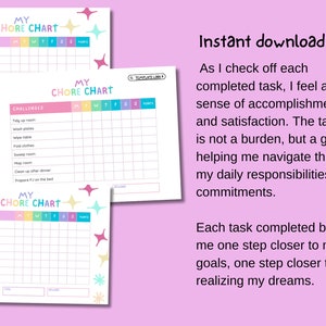 Printable Kids Responsibility Chart With Editable Chore List and ...