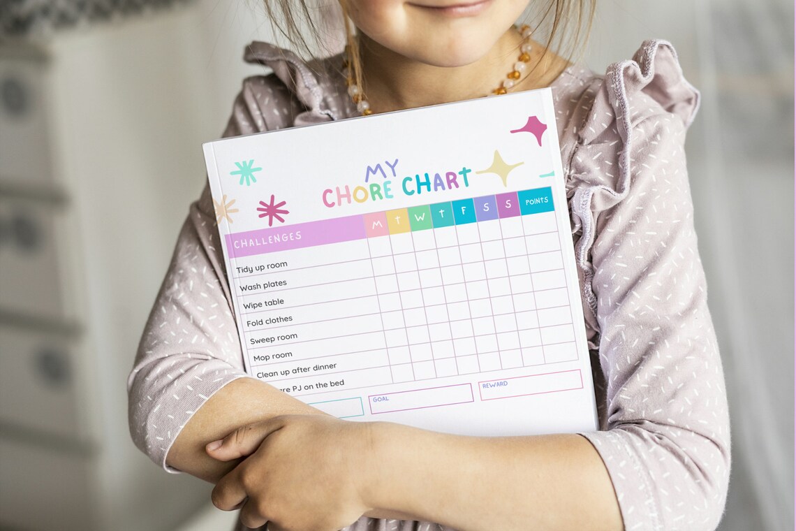 Printable Kids Responsibility Chart With Editable Chore List and ...