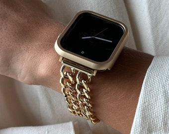 Gold Apple Watch Band Frauen 40mm 38mm 41mm 42mm 44mm 45m- Apple Watch Armband- Apple Watch Strap- iWatch Band Designer- Apple Watch Armband