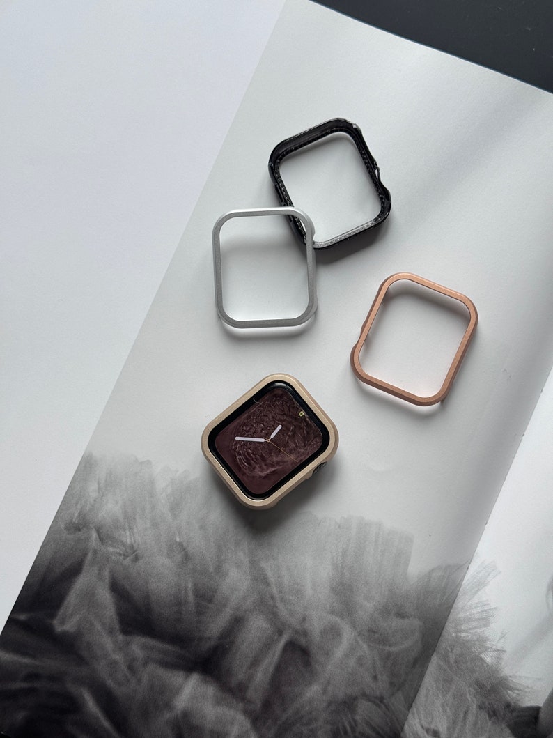 Apple Watch Case Aluminium Apple Watch Bumper Apple Watch Cover Argent Or Noir Or Rose 38 40 41 42 44 45 49 MM Série 3 4 5 6 7 8 9 image 3