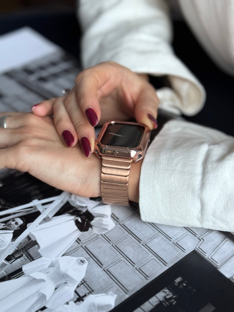 Apple Watch Band 38mm 40mm 41mm 42mm 44mm-Apple Watch Strap-iWatch Armband- Designer Apple Watch Bracelet- Stainless Steel Watch Band
