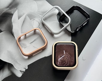 Apple Watch Case Aluminium- Apple Watch Bumper- Apple Watch Cover Silver Gold Black Rose Gold- 38 40 41 42 44 45 49 MM- Series 3 4 5 6 7 8 9