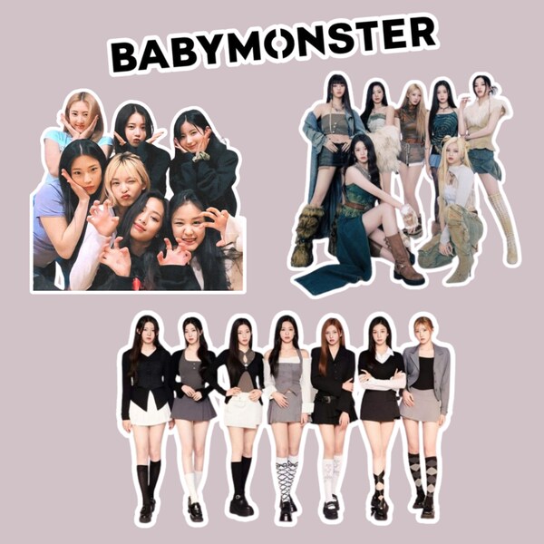 Babymonster Sticker | Kpop Sticker | | babymon | Bemon | Chiquita | Rora | Ahyeon | Rami | Asa | Pharita | Ruka | Kpop