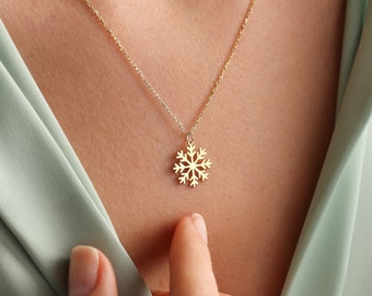 （セール）開催中 人気ブランドも続々プライス Luna Snowflake Necklace - gold / F（14K Gold Snowflake アクセサリー