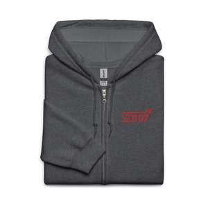 STI Subaru WRX Performance Embroidered Zip Hoodie Hood Sweater Sweatshirt