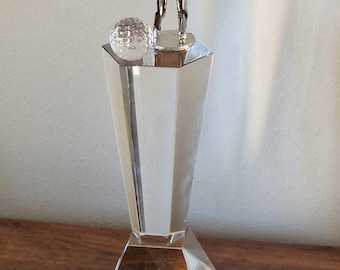 Trofeo de figura de golf de cristal personalizado, premio grabado