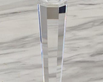 Trofeo de golf de cristal personalizado: premio grabado, caja con forro de satén