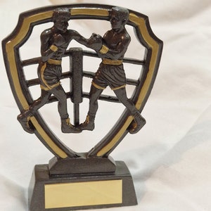 Targa boxe personalizzata. Ideale come trofeo di boxe, ornamento, oggetto da scrivania, regalo per gli appassionati di boxe.