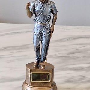 Personalised 27 cm male golfer  figurine trophy. Ideal golf award, ornament or gift for golfer.