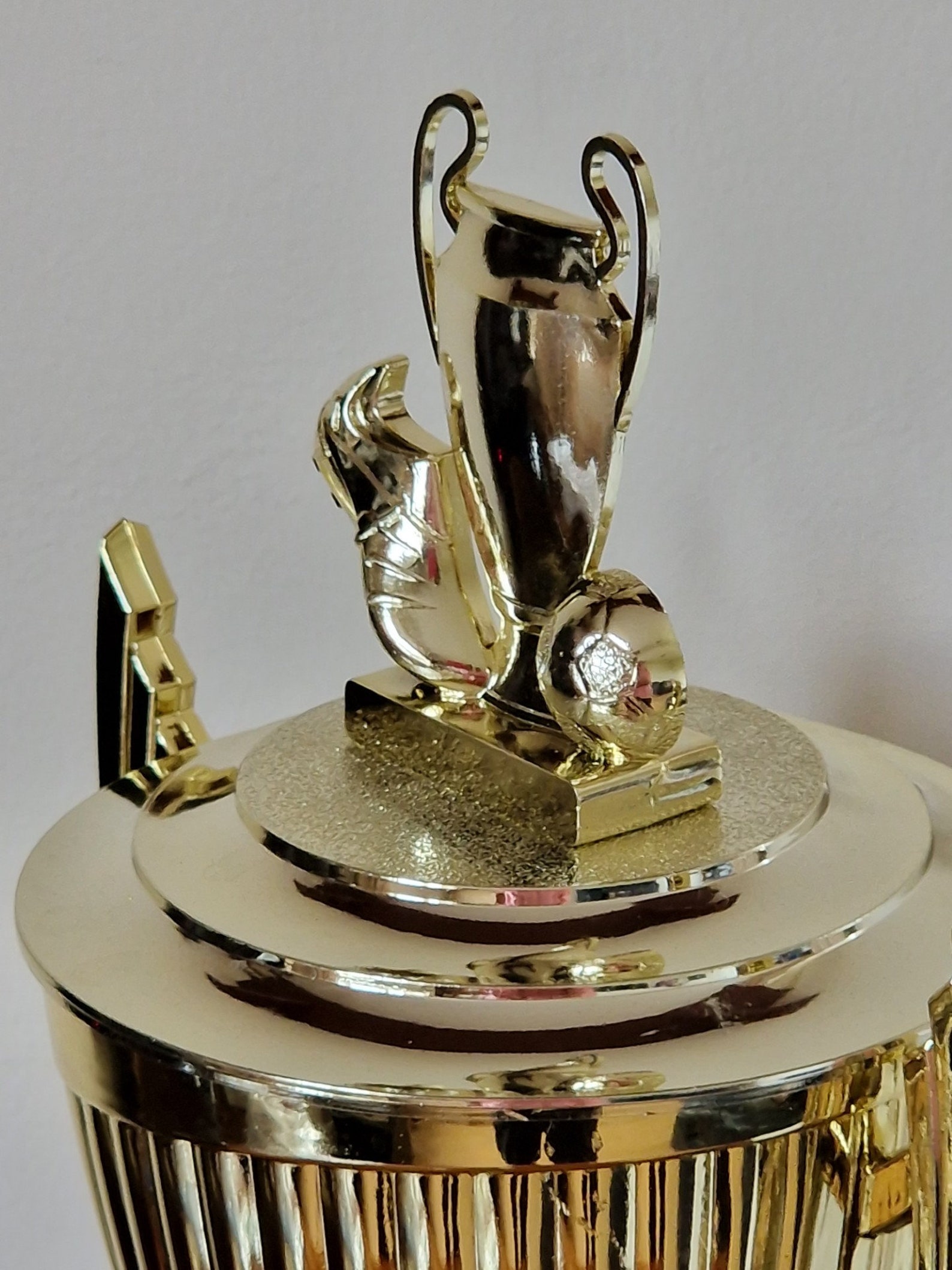 Personalised 43 Cm Gold Coloured Soccer Cup Trophy With Handles & Lid ...