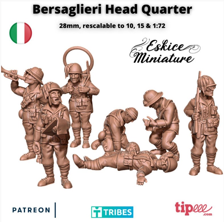 Figurine Soldat Bersaglier Italien Première Guerre Mondiale - CBG N°17 - Échelle 1/32 - Plomb Peint