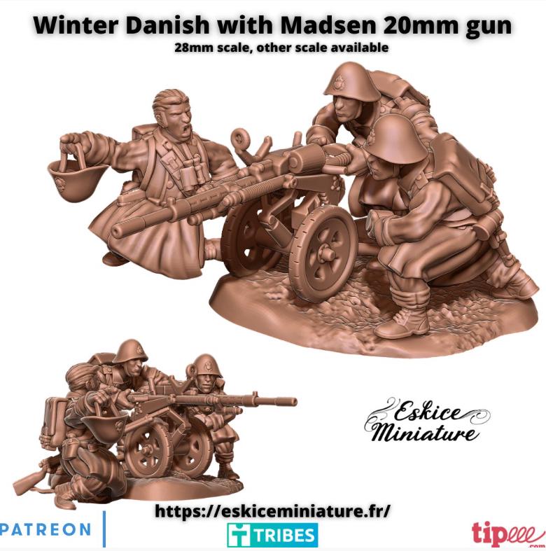 WW2 Winter Danish w/ Madsen 20mm Gun - Etsy 日本