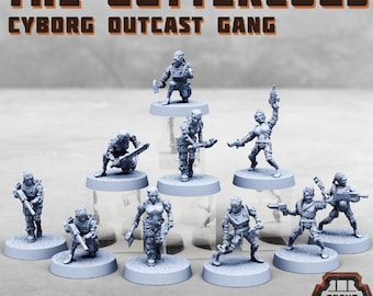 28mm The Guttercogs - Cyborg Outcast Gang (Heroic Scale)
