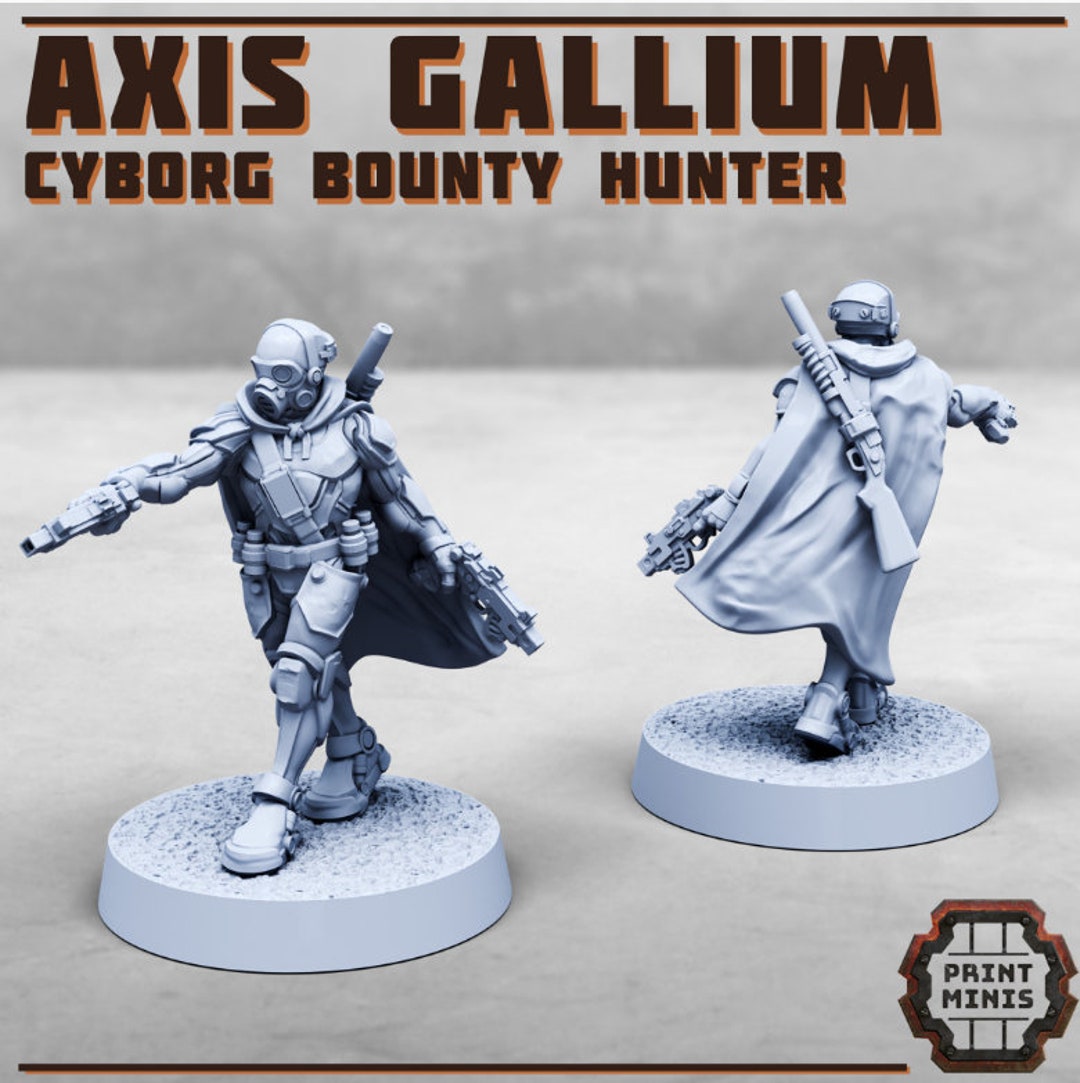 28mm Axis Gallium - Cyborg Bounty Hunter (heroic Scale) - Etsy