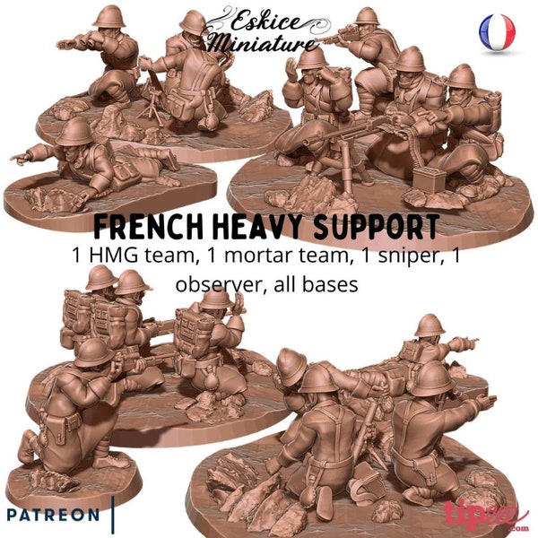 WW2 French Heavy Infantry Supports Set