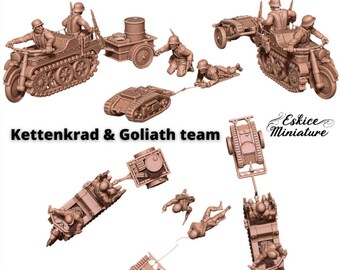 WW2 German Kettenkrad and Goliath Team Set