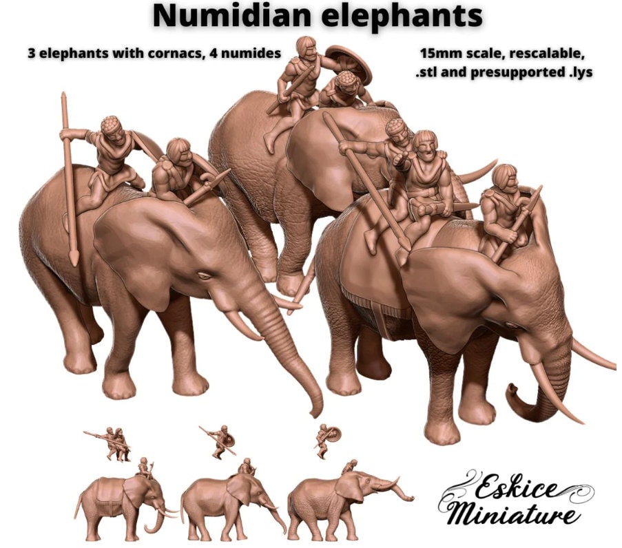 Ancient Numidian Elephant Riders Set - Etsy