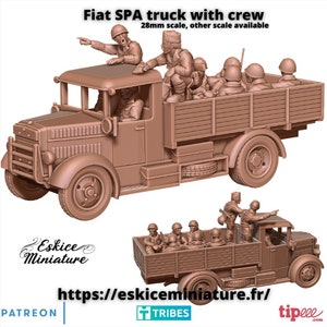 Camion Fiat SPA italien WW2 avec équipage