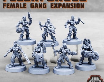 28mm Female Fleshforged - Gang Expansion (Heroic Scale)
