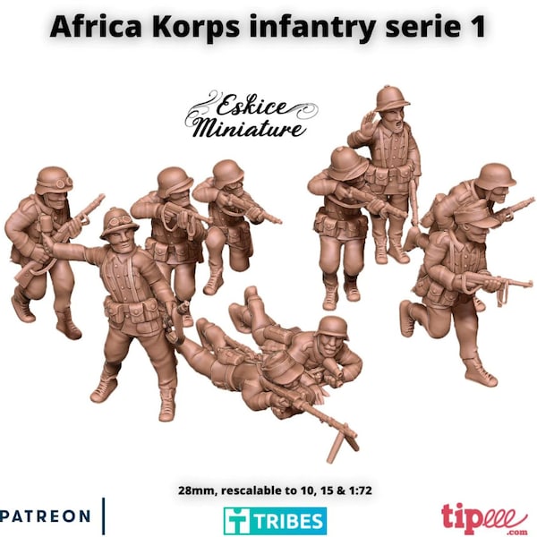 WW2 German Afrika Korps Series 1 Set