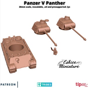 WW2 German Panzer V Panther Tank Set