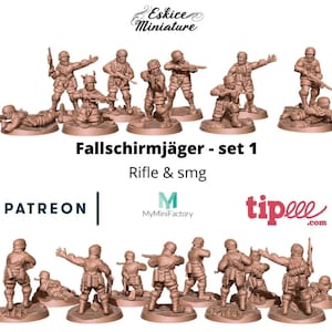 WW2 German Fallschirmjager Infantry Squad Set