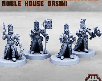 28 mm Predigeraufbewahrung - Adelshaus Osini (Heroische Waage) (MODULAR)