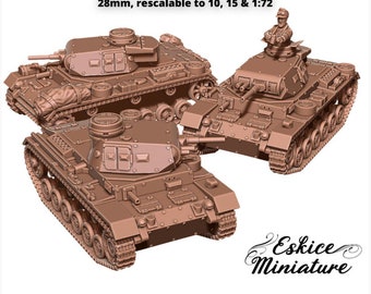 WW2 German Panzer III Tank Set