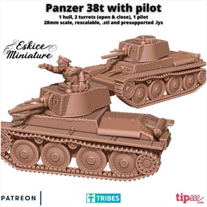 WW2 German Panzer 38t Tank Set