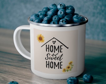 Tasse " home sweet home" / Emailletasse/ Campingtasse/Farmhouse