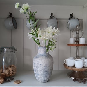 Vase aus Porzellan/ grau beige/ Blumenvase/ Vase/ Tischdekorationen Bild 7