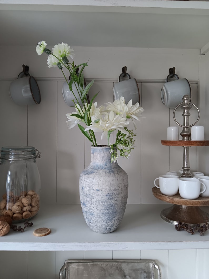 Vase aus Porzellan/ grau beige/ Blumenvase/ Vase/ Tischdekorationen Bild 7