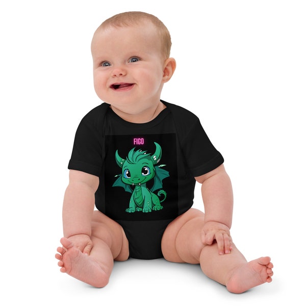 Organic cotton baby bodysuit , dinosaur ,t-shirt for kids ,baby sleepers