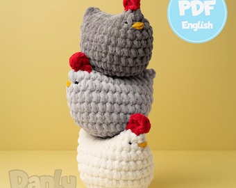 Crochet Chicken Pattern / Medium