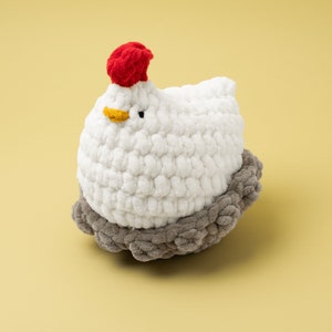 Crochet Chicken Pattern with Nest Duo / Medium