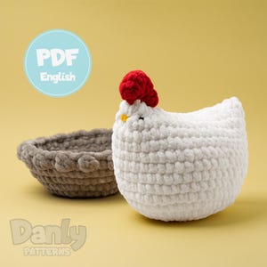 Large Chicken with Nest: CROCHET PATTERN TUTORIAL