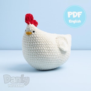 Großes Huhn mit Flügeln: Häkelanleitung - Hahn und Huhn Amigurumi Häkelanleitung