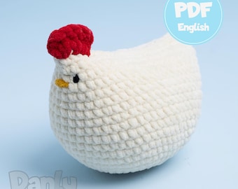 Chicken Crochet Pattern / Medium Size