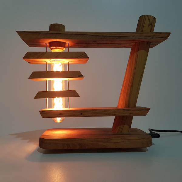 Wood Stand Table Lamp Etsy