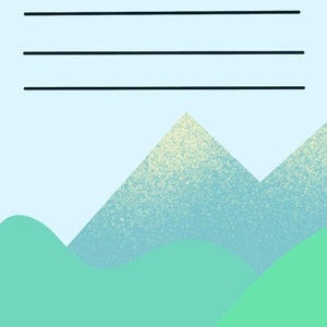 Set of 3 - Minimalist Snowy Mountain Vocab Builder Note taking Bookmark