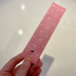 Set of 3 - Pink Flamingo Vocab Builder Note taking Bookmark