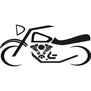 Motorbike Embroidery Design, Pattern in 6 size