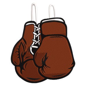 Boxing Gloves Embroidery Design, Pattern in 5 size