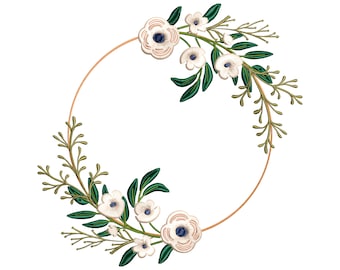 Wreath Machine Embroidery Design
